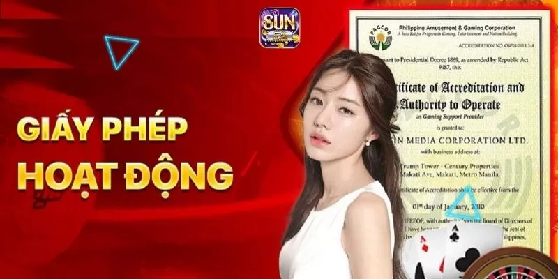 Nhà cái Sun52 có uy tín không? Thiên đường cá cược uy tín 2 Có loạt giấy phép hoạt động rõ ràng